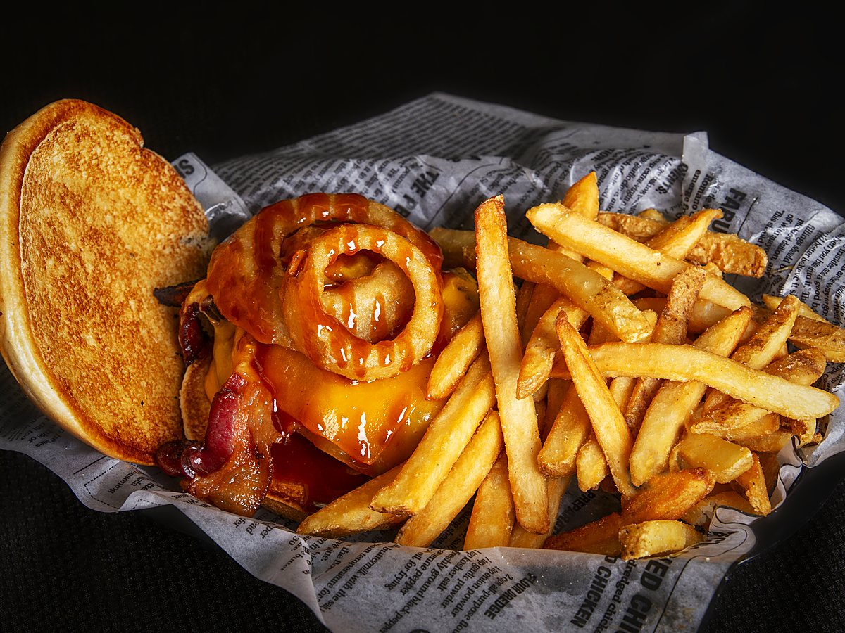The Western burger with an onion ring