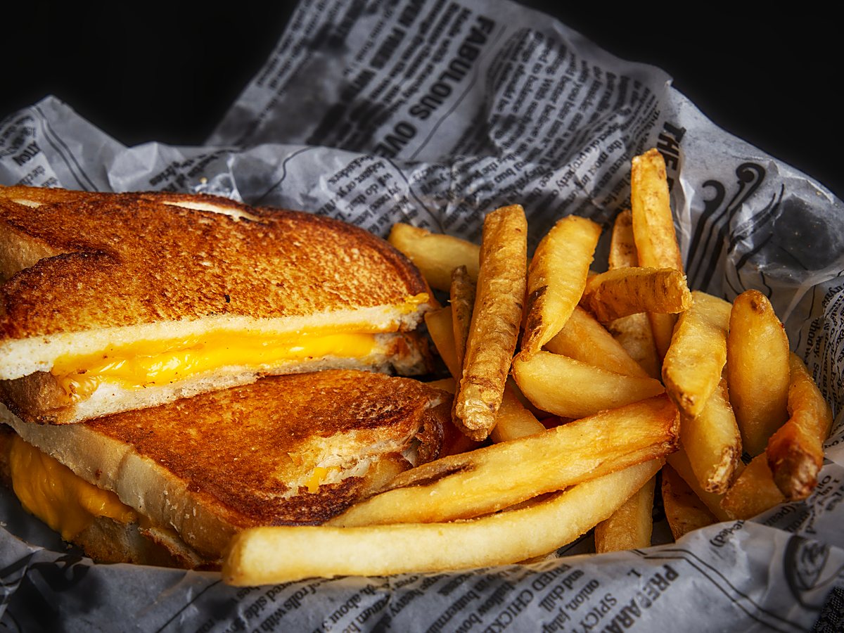 Grilled cheese with fries